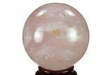 Polished Rose Quartz Sphere - Madagascar #133776-1
